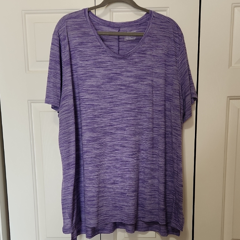 Tek Gear Heathered Purple Short Sleeve Tee